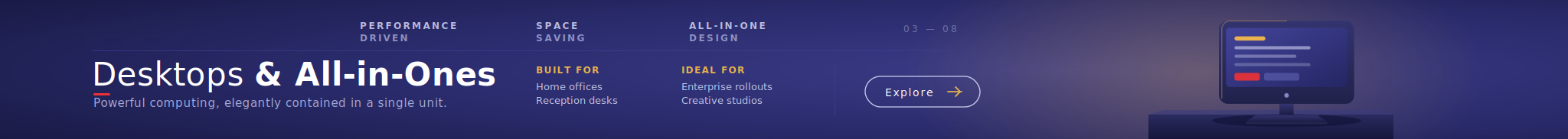 desktop all in one category banner