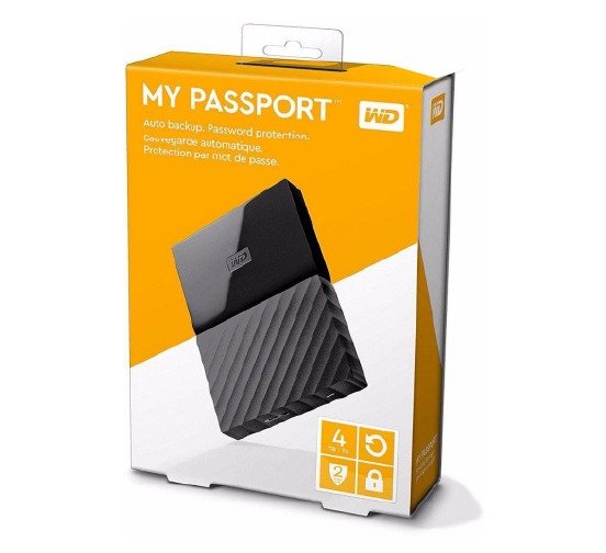 Western Digital 4TB My Passport Portable External Hard Drive USB 3.0