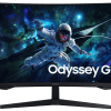 Samsung Odyssey G5 32" curved gaming monitor angled view showing 1000R curvature