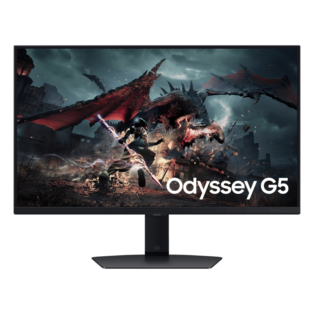 Samsung Odyssey G5 27 inch QHD 180Hz Fast IPS gaming monitor front view