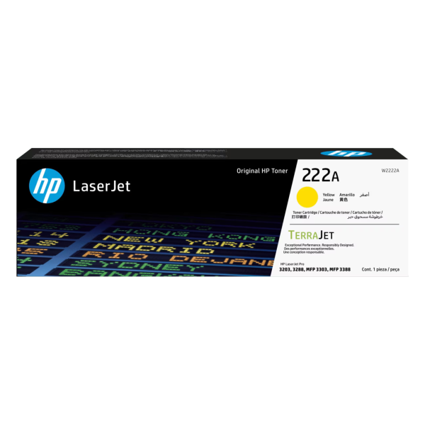 HP 222A Yellow Toner W2222A